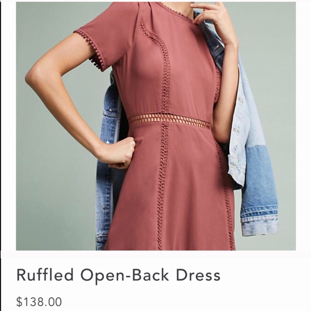 Anthropologie • Ruffled Open Back Dress - Picture 3 of 8